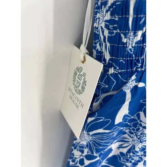 TUCKERNUCK Hyacinth House Blue and White floral Beaufort Thea Midi Dress NWT XXS - Picture 8 of 8